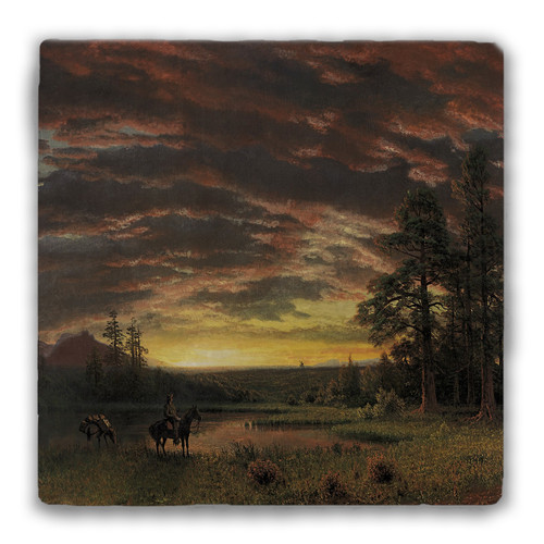 "Evening on the Prairie" Tumbled Stone Coaster