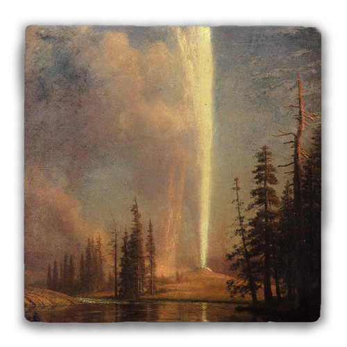 "Old Faithful 1" Tumbled Stone Coaster