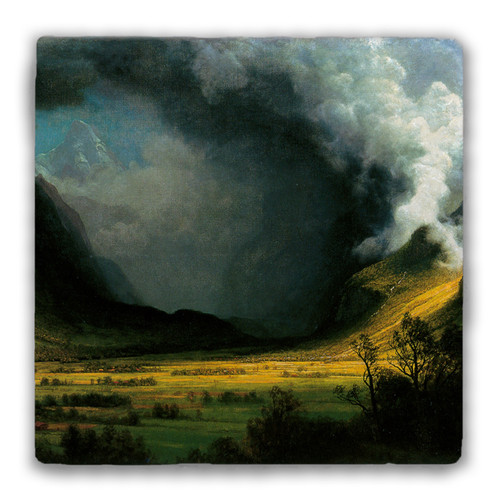 "Storm in the Mountains" Tumbled Stone Coaster