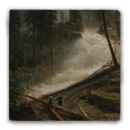 "Nevada Falls, Yosemite" Tumbled Stone Coaster