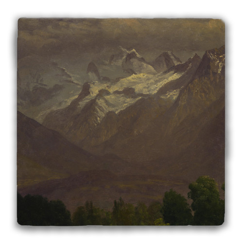"In the High Mountains" Tumbled Stone Coaster