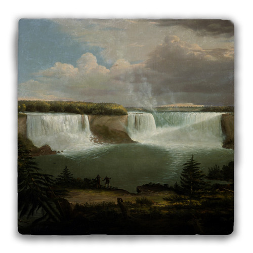 "A General View of the Falls of Niagara" Tumbled Stone Coaster