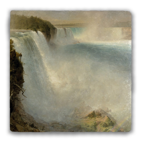 "Niagara Falls from the American Side" Tumbled Stone Coaster