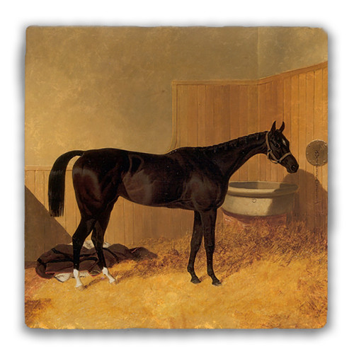 "Inheritress a Racehorse" Tumbled Stone Coaster