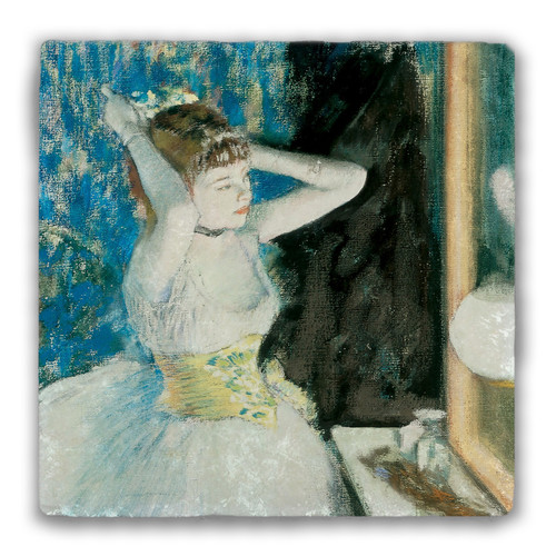 "Dancer in Her Dressing Room" Tumbled Stone Coaster