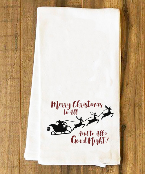 Santa's Sleigh Tea Towel