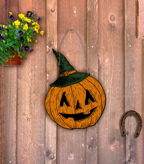 Outdoor Metal Art Glowing Jack o' Lantern - Nelson Gifts