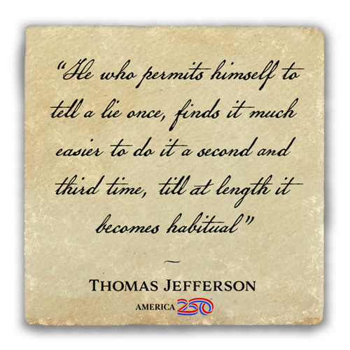 "He Who Permits" Tumbled Stone Coaster