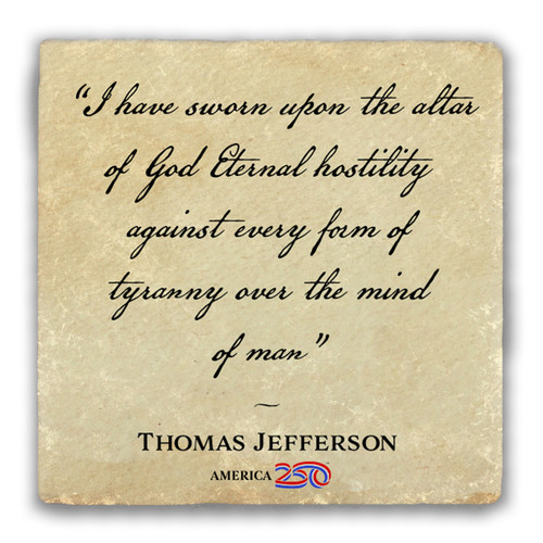 "I Have Sworn" Tumbled Stone Coaster