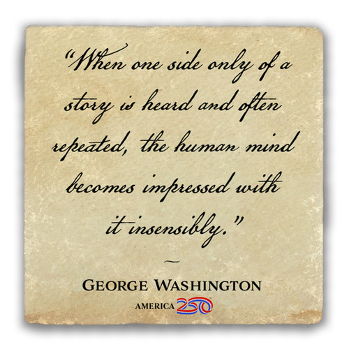 "When One Side" Tumbled Stone Coaster