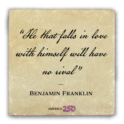 "He That Falls" Tumbled Stone Coaster