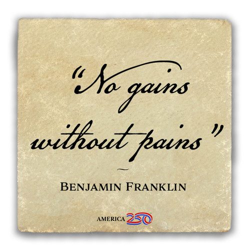 "No Gains" Tumbled Stone Coaster