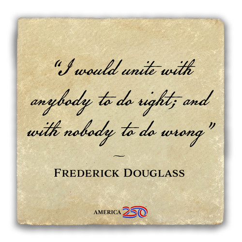 "I Would Unite" Tumbled Stone Coaster