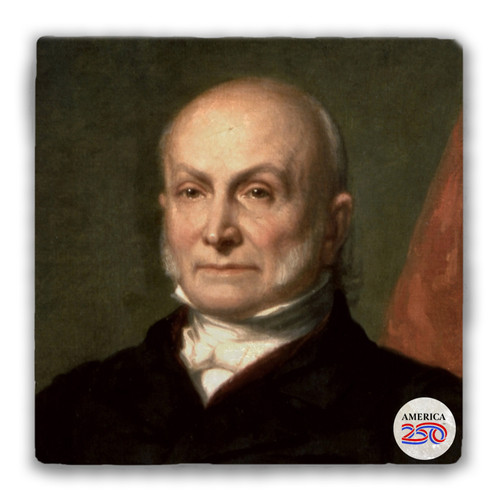 John Quincy Adams Tumbled Stone Coaster