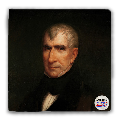 William Henry Harrison Tumbled Stone Coaster