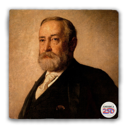 Benjamin Harrison Tumbled Stone Coaster