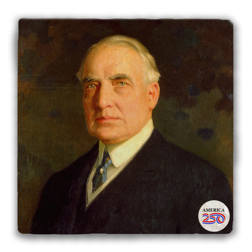 Warren G. Harding Tumbled Stone Coaster