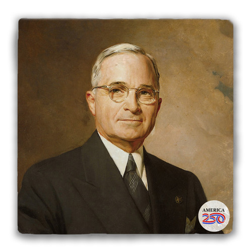 Harry S. Truman Tumbled Stone Coaster