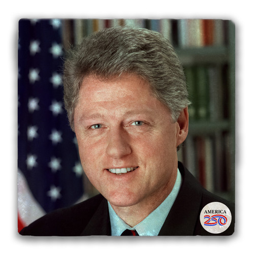 Bill Clinton Tumbled Stone Coaster