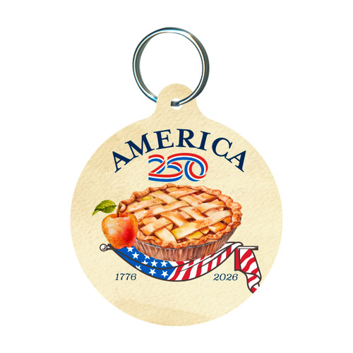 America250™ Apple Pie Round Keychain