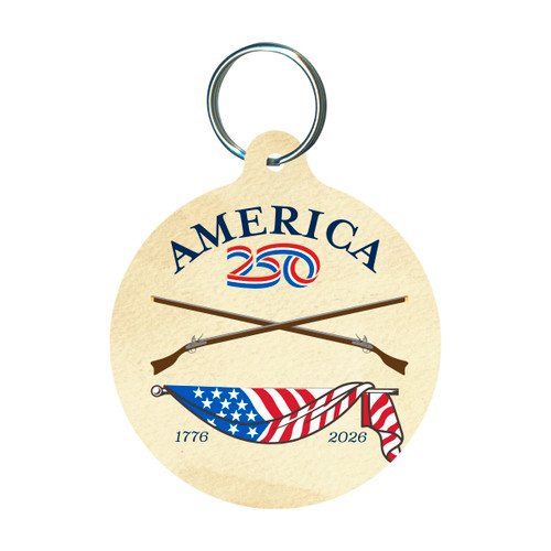 America250™ Rifles Round Keychain 1
