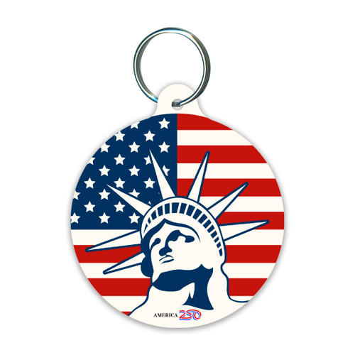 Statue of Liberty Round Keychain