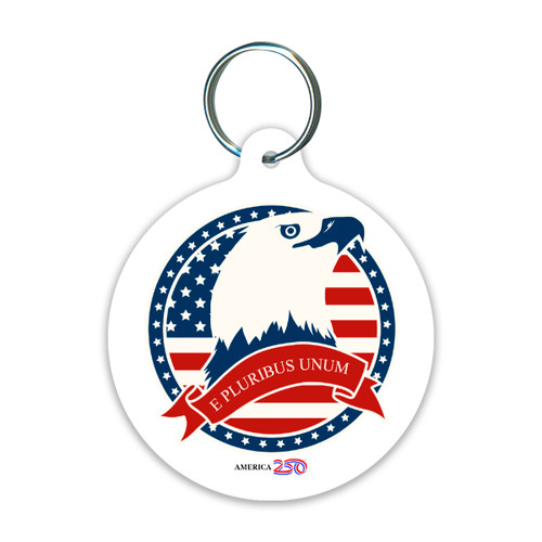 E Pluribus Unum Round Keychain