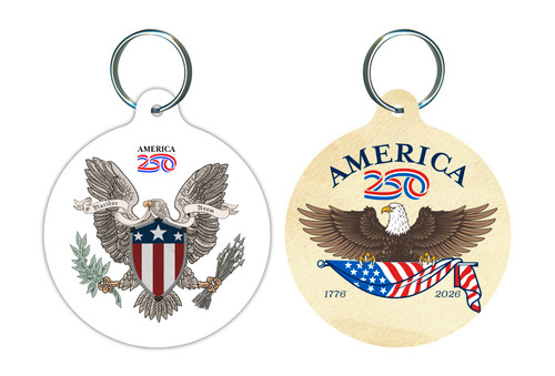 American Coat of Arms Round Keychain