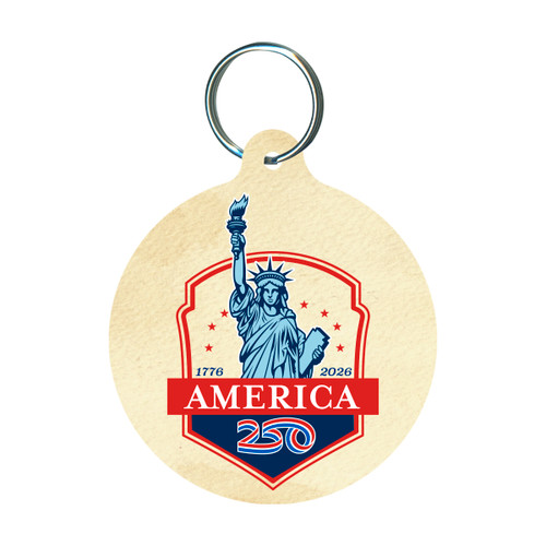 America250™ Statue of Liberty Round Keychain