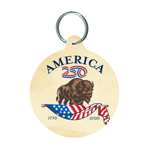 America250™ Buffalo Round Keychain