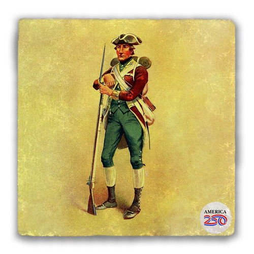 Sherburne's Continental Regiment Tumbled Stone Coaster