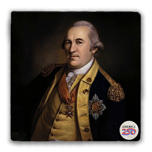 Baron von Steuben Tumbled Stone Coaster