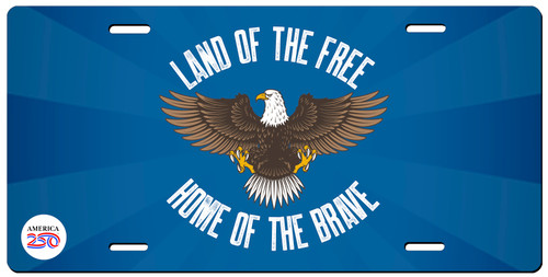 "Land of the Free" License Plate