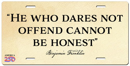 "He Who Dares" License Plate