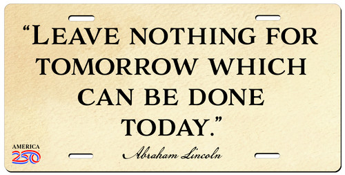 "Leave Nothing" License Plate