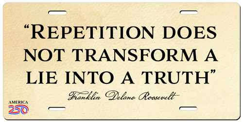 "Repetition" License Plate