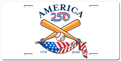 America250™ Baseball License Plate