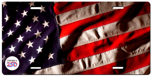 American Flag License Plate
