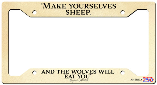 "Make Yourself Sheep" License Plate Frame