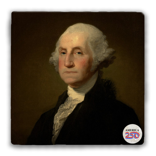 George Washington Portrait Tumbled Stone Coaster