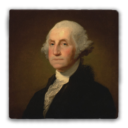 George Washington Tumbled Stone Coaster
