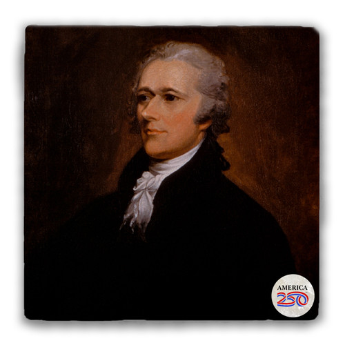 Alexander Hamilton Tumbled Stone Coaster