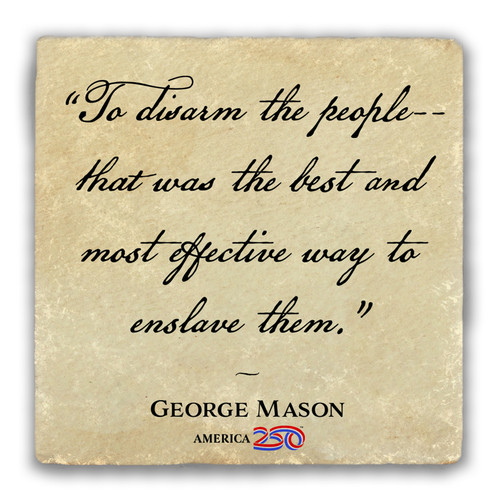 "To Disarm The People" Tumbled Stone Coaster