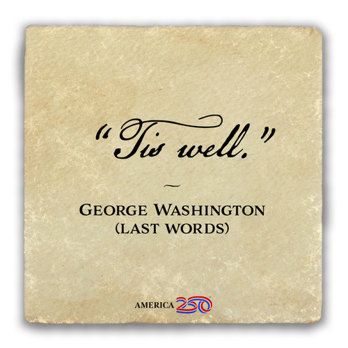 "Tis Well" Tumbled Stone Coaster