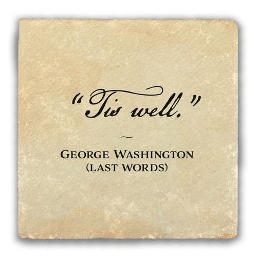 "Tis Well" Tumbled Stone Coaster