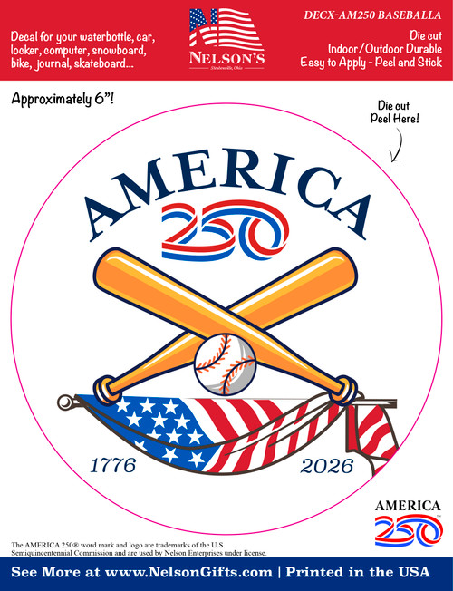 America250™ Baseball Decal