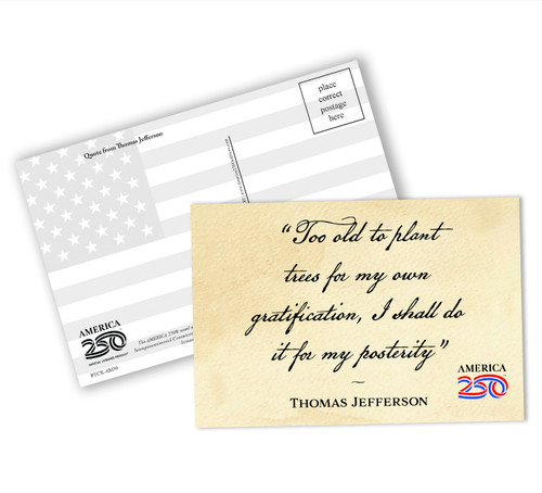 "Too Old to Plant Trees" Postcard