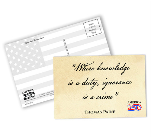 "Where Knowledge Is A Duty"  Postcard