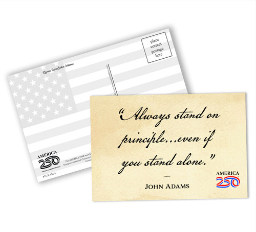 "Always Stand On Principle" Postcard