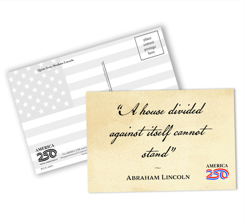 "A House Divided" Postcard
